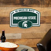Michigan State University USA Embossed Steel Wall Sign, 11" x 17", Collegiate, Home