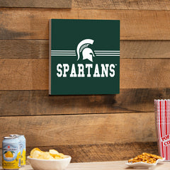 Michigan State University Wood Wall Sign, 12x12, Collegiate, Home