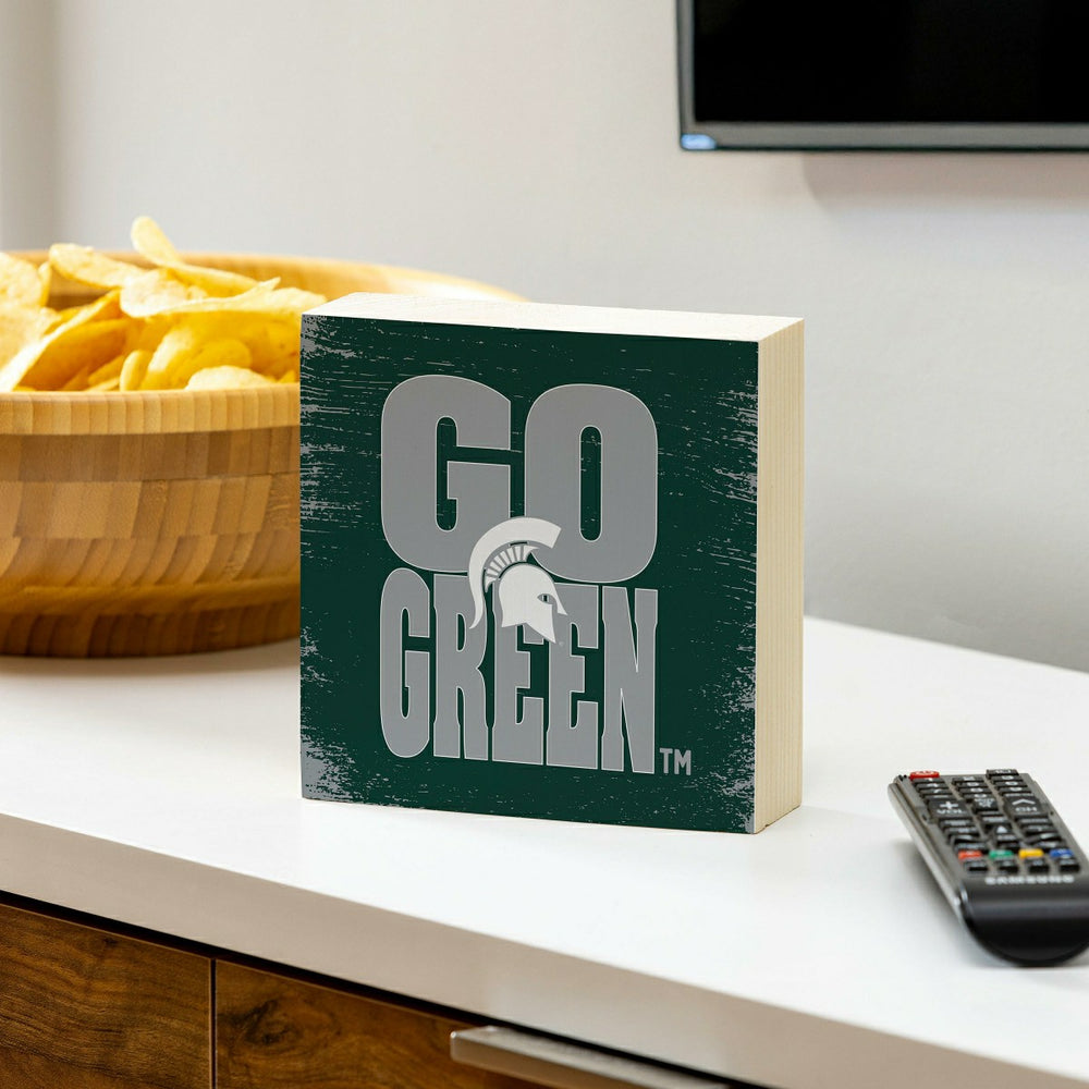 Michigan State University Plock, Down Home Fans, 6x6, Collegiate, Home