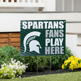 Michigan State University Coroplast Yard Sign "Fans Play Here", Collegiate, Home