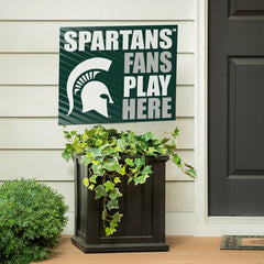 Michigan State University Coroplast Yard Sign "Fans Play Here", Collegiate, Home