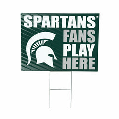Michigan State University Coroplast Yard Sign "Fans Play Here", Collegiate, Home