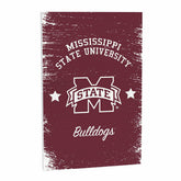 Mississippi State University Wood Wall Sign, 16x24, Collegiate, Home