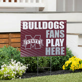 Mississippi State University Coroplast Yard Sign "Fans Play Here", Collegiate, Home