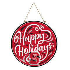 North Carolina State University Holiday Round Door Décor with Hanging , Collegiate, Home