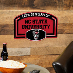 North Carolina State University USA Embossed Steel Wall Sign, 11" x 17, Collegiate, Home
