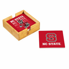 North Carolina State University Coasters and Caddy Set, Collegiate, Home