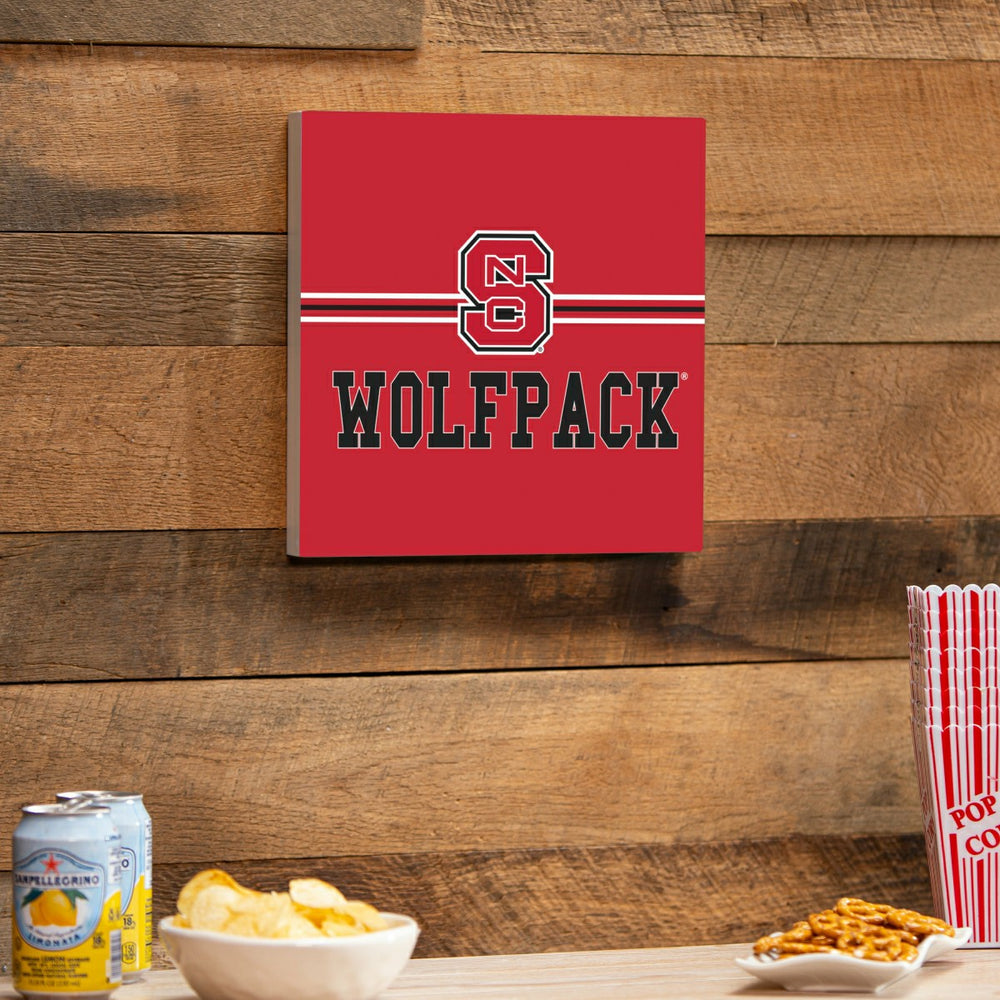 North Carolina State University Wood Wall Sign, 12x12, Collegiate, Home