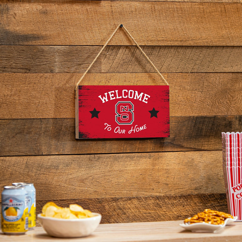 North Carolina State University Wood Wall Sign, 6x11, Collegiate, Home