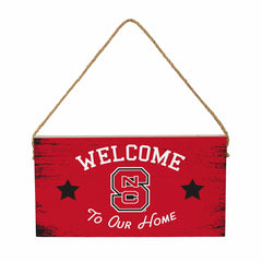 North Carolina State University Wood Wall Sign, 6x11, Collegiate, Home