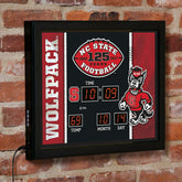 Scoreboard Wall Clock, North Carolina State, Collegiate, Home