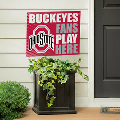 Ohio State University Coroplast Yard Sign "Fans Play Here", Collegiate, Home