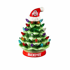 8" LED Ceramic Christmas Tree, Ohio State University, Collegiate, Home