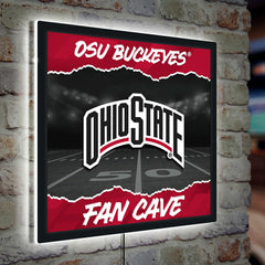 Ohio State University 23"H x 23"L LED Wall Decor, Edgelite, Square, Collegiate, Home
