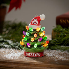 4" Mini LED Tabletop Christmas Tree, Set of 2, Ohio State University, Collegiate, Home