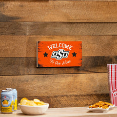 Oklahoma State University Wood Wall Sign, 6x11, Collegiate, Home