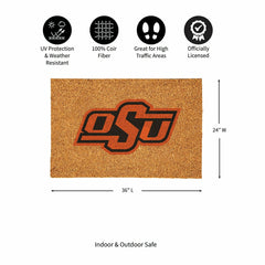 Oklahoma State University Large Full Color Coir Mat, 36"x24", Collegiate