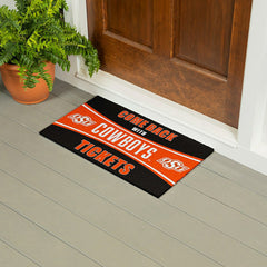 28" x 16" PVC Trapper Mat, Come Back with Tickets, Oklahoma State Univ, Collegiate