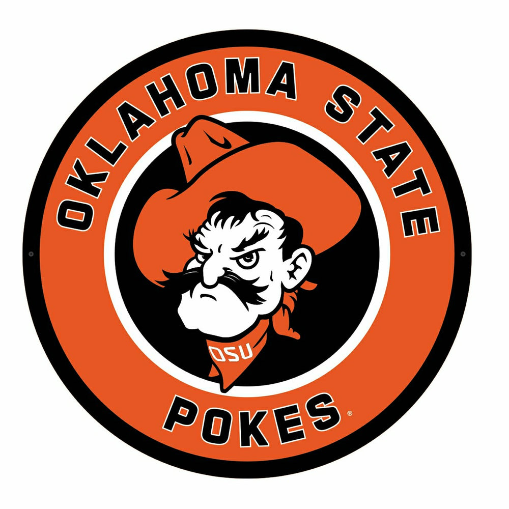 LED Wall Decor, Round, Oklahoma State University, Collegiate, Home