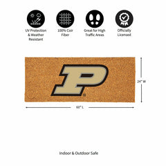 Purdue University Extra Large Full Color Coir Mat, 60"x24", Collegiate