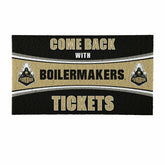 28" x 16" PVC Trapper Mat, Come Back with Tickets, Purdue University, Collegiate
