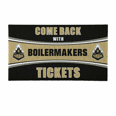 28" x 16" PVC Trapper Mat, Come Back with Tickets, Purdue University, Collegiate