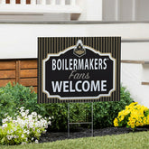 Purdue University Coroplast Yard Sign, "Fans Welcome", Collegiate, Home