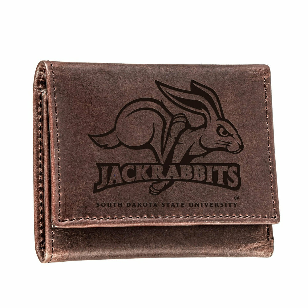 South Dakota State University, Tri-Fold Wallet, Brown, CH, 100% Genuin, Collegiate, Home