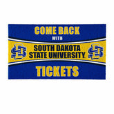 28" x 16" PVC Trapper Mat, Come Back with Tickets, South Dakota State , Collegiate