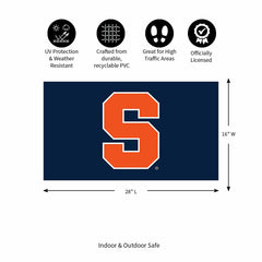 Full Color PVC Mat, 16" x 28", Syracuse University, Collegiate