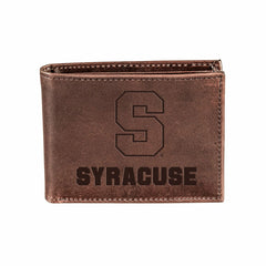 Syracuse, Bi-Fold Wallet, Brown, CH, 100% Genuine Leather, Collegiate, Home