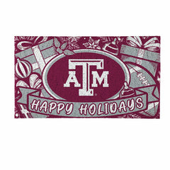 Texas A&M Holiday PVC Mat, 28"x16", Collegiate