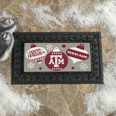 Texas A&M Holiday Flocked Coir Sassafras Switch Mat, 22"x10", Collegiate