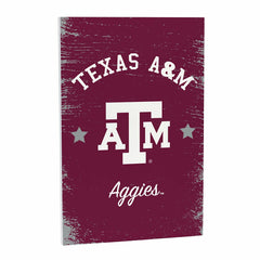 Texas A&M Wood Wall Sign, 16x24, Collegiate, Home