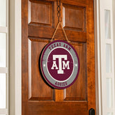 Texas A&M Round Door Décor with Hanging Rope, 18x18, Collegiate, Home