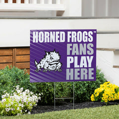 Texas Christian University Coroplast Yard Sign "Fans Play Here", Collegiate, Home