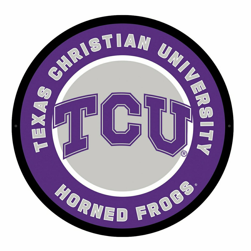 LED Wall Decor, Round, Texas Christian University, Collegiate, Home