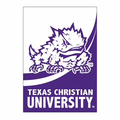 Texas Christian University Burlap Flag House Size, Collegiate, Home
