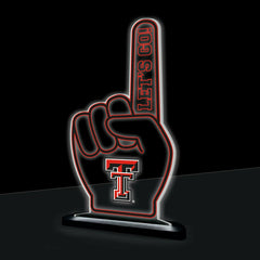 Texas Tech University College Foam Finger Desklite LED Decor, Collegiate, Home