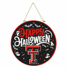 Texas Tech University Halloween Round Door Décor with Hanging Rope, 18, Collegiate, Home