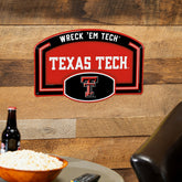Texas Tech University USA Embossed Steel Wall Sign, 11" x 17", Collegiate, Home