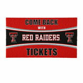 28" x 16" PVC Trapper Mat, Come Back with Tickets, Texas Tech Universi, Collegiate