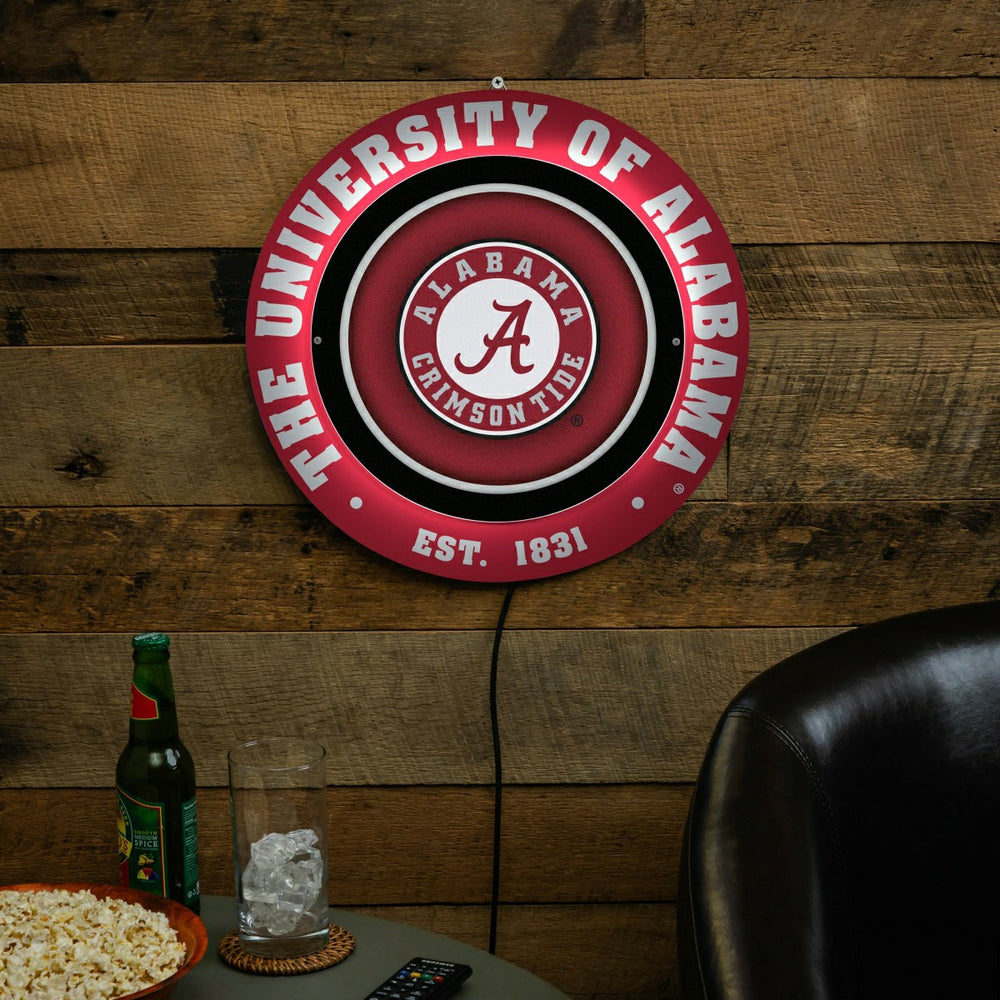 University of Alabama, Metal Lite, Round, Collegiate