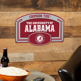 University of Alabama USA Embossed Steel Wall Sign, 11" x 17", Collegiate, Home
