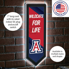 LED Wall Decor, Pennant, University of Arizona, Collegiate, Home