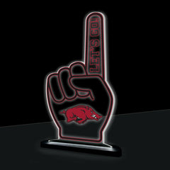 University of Arkansas College Foam Finger Desklite LED Decor, Collegiate, Home