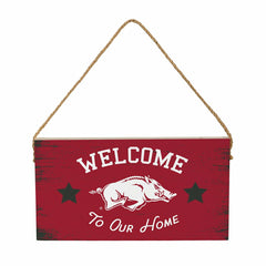 University of Arkansas Wood Wall Sign, 6x11, Collegiate, Home