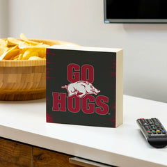 University of Arkansas Plock, Down Home Fans, 6x6, Collegiate, Home