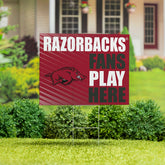 University of Arkansas Coroplast Yard Sign "Fans Play Here", Collegiate, Home