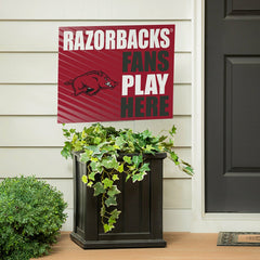 University of Arkansas Coroplast Yard Sign "Fans Play Here", Collegiate, Home